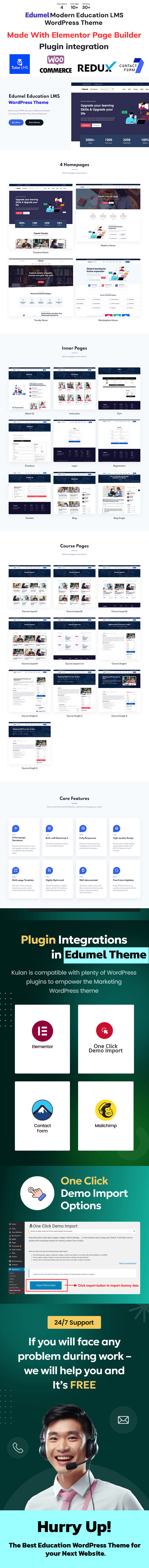  Edumel- Education LMS WordPress Theme  