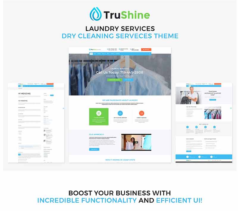 TruShine Laundry Service WordPress Theme