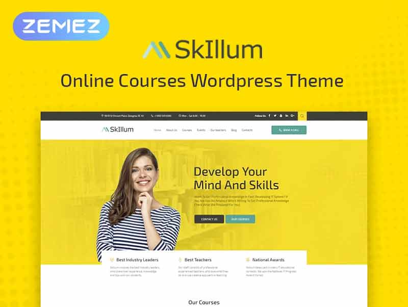 SkIllum - Online Courses Elementor WordPress Theme