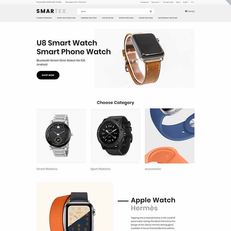 Smartex - Electronics Store Multipage Clean OpenCart Template