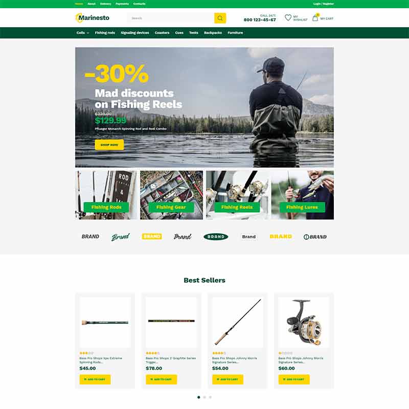 Marinesto - Fishing ECommerce Classic Retail Stores Elementor